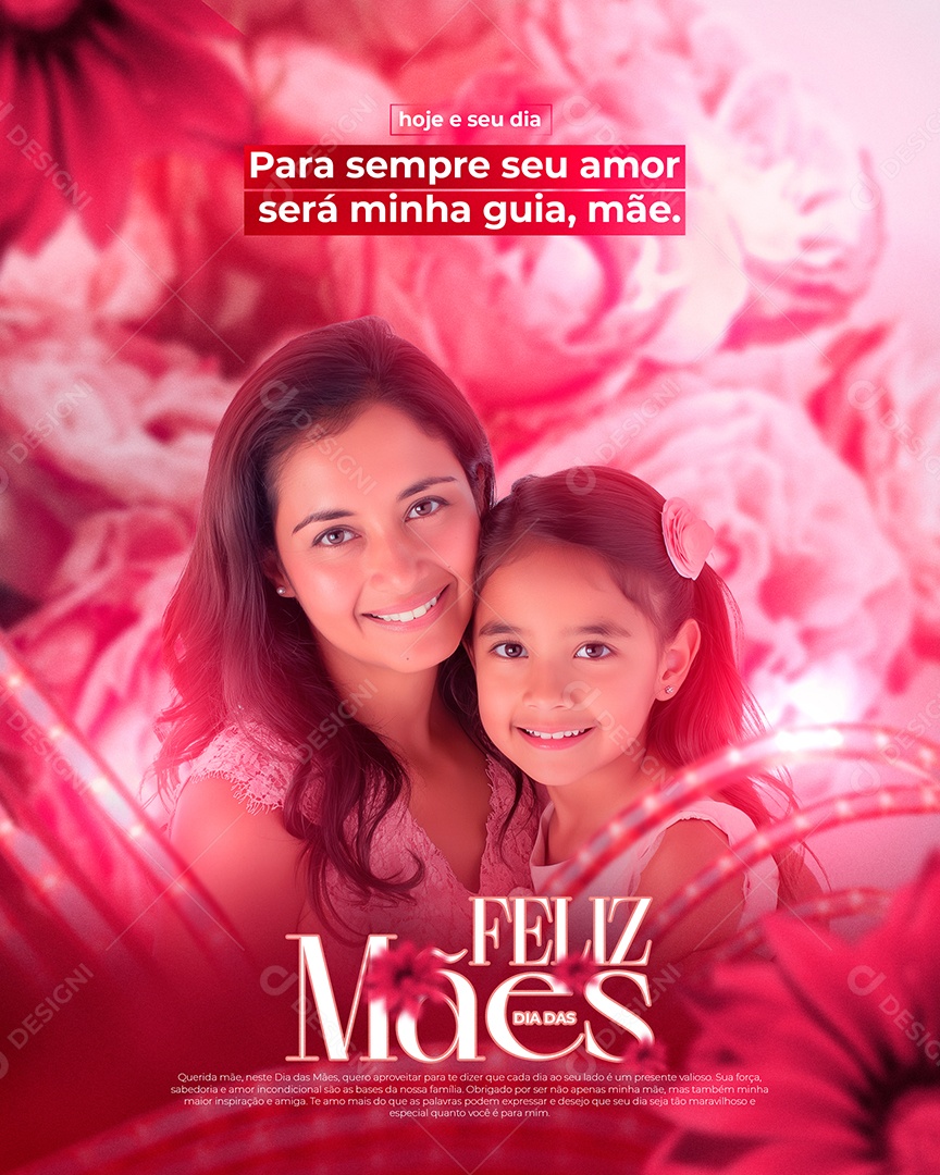 Feliz dia das Mâes Feed Social Media PSD Editável