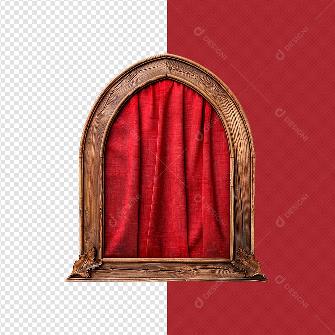 Painel Base de Madeira Elemento 3D para Composição PSD