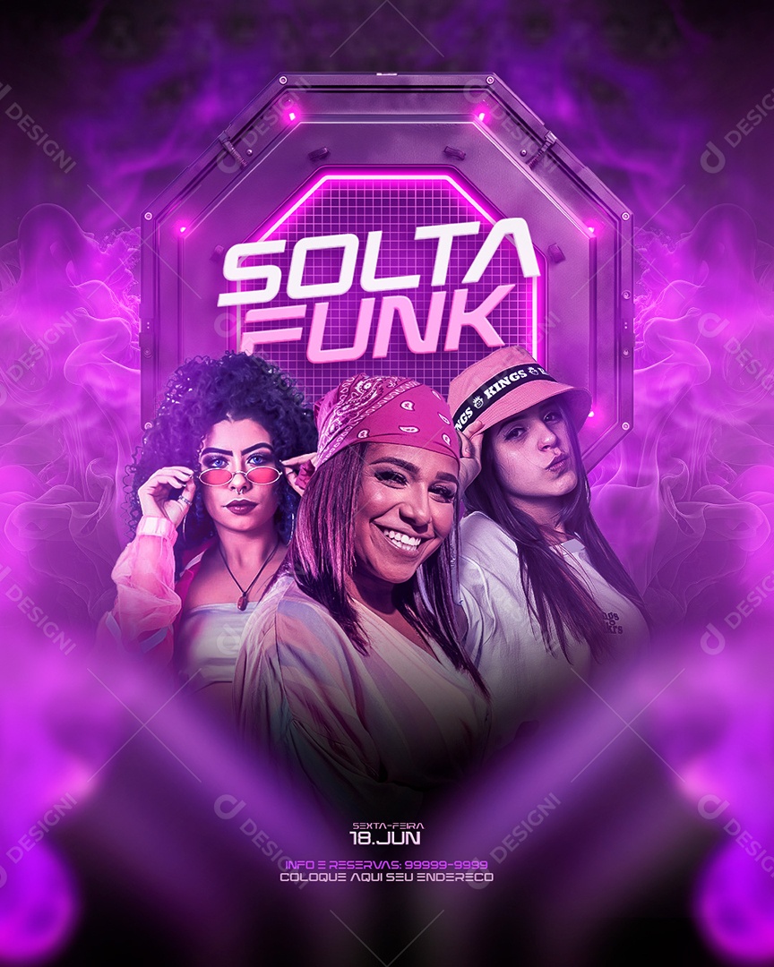 Flyer Solta Funk Artistas Social Media PSD Editável
