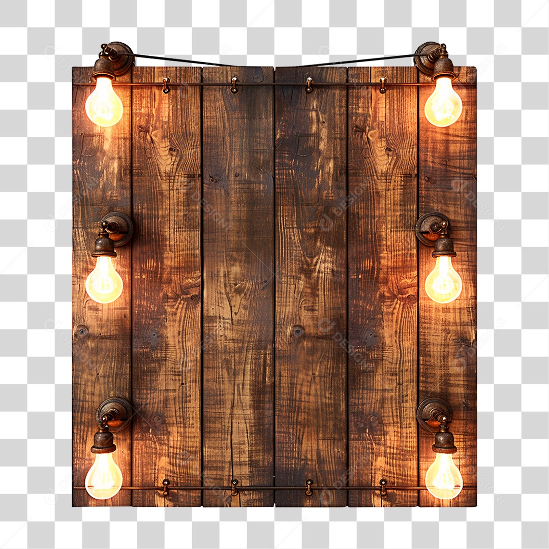 Placa de Madeira PNG Transparente