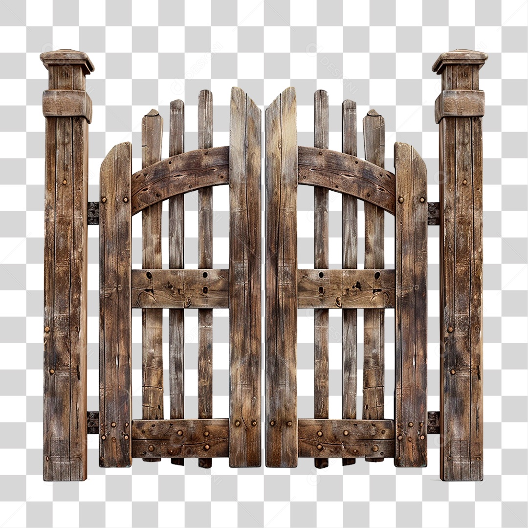 Portal de Madeira Entrada PNG Transparente