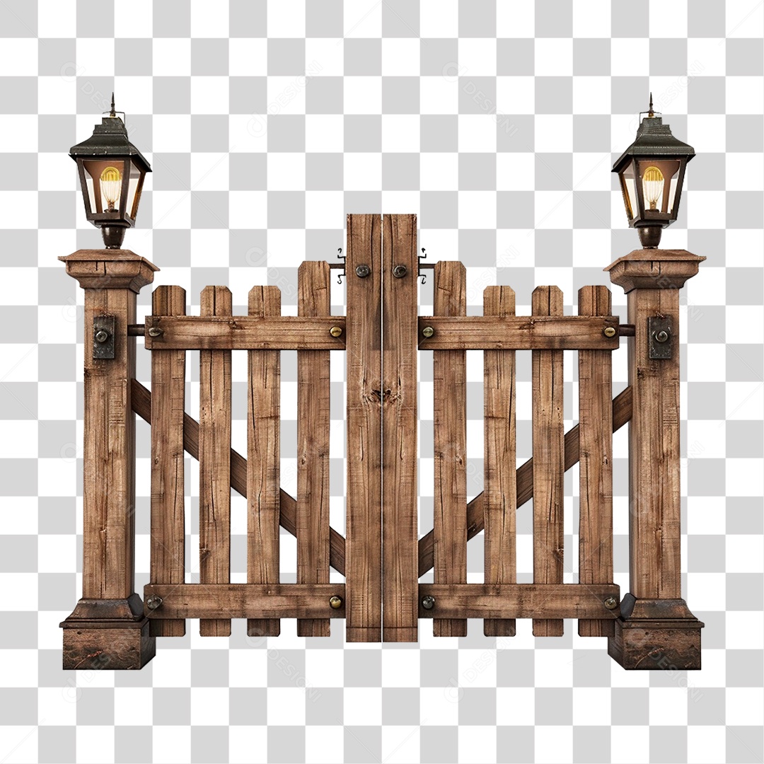 Portal de Madeira Entrada PNG Transparente