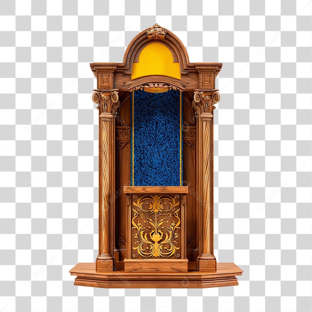 Quadro Oratório de Madeira PNG Transparente