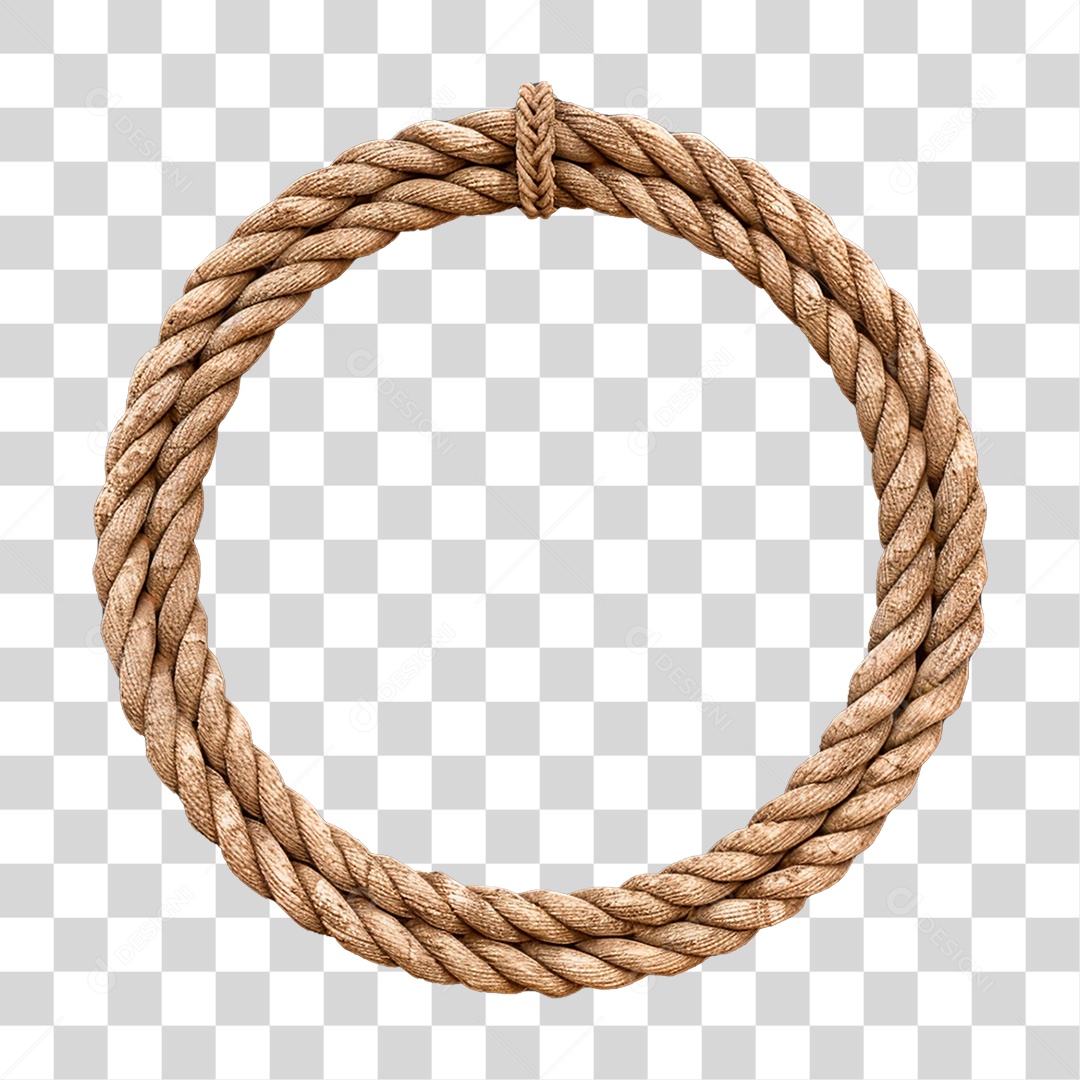 Corda de Fibra com Nó PNG Transparente