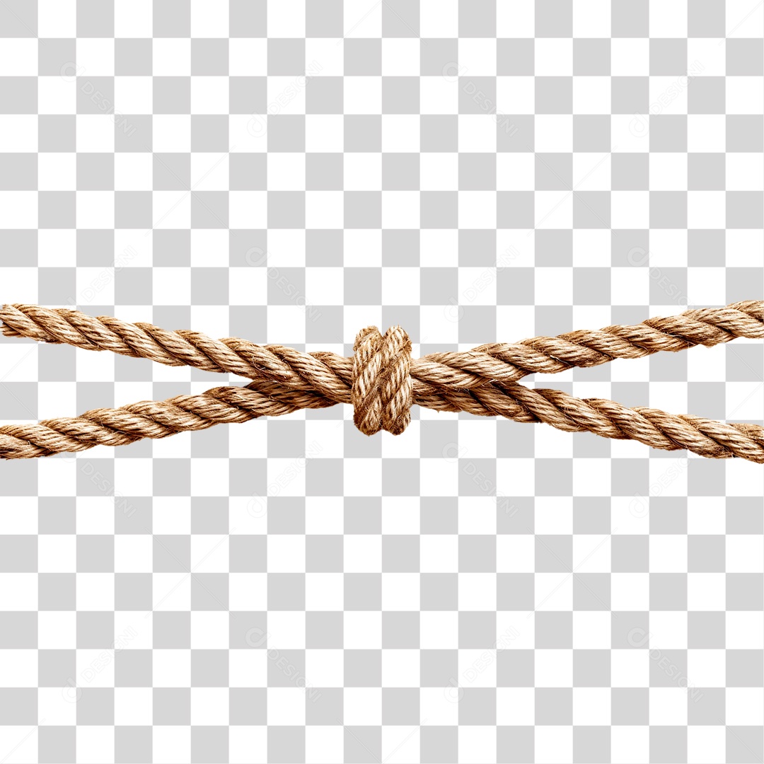 Corda de Fibra com Nó PNG Transparente