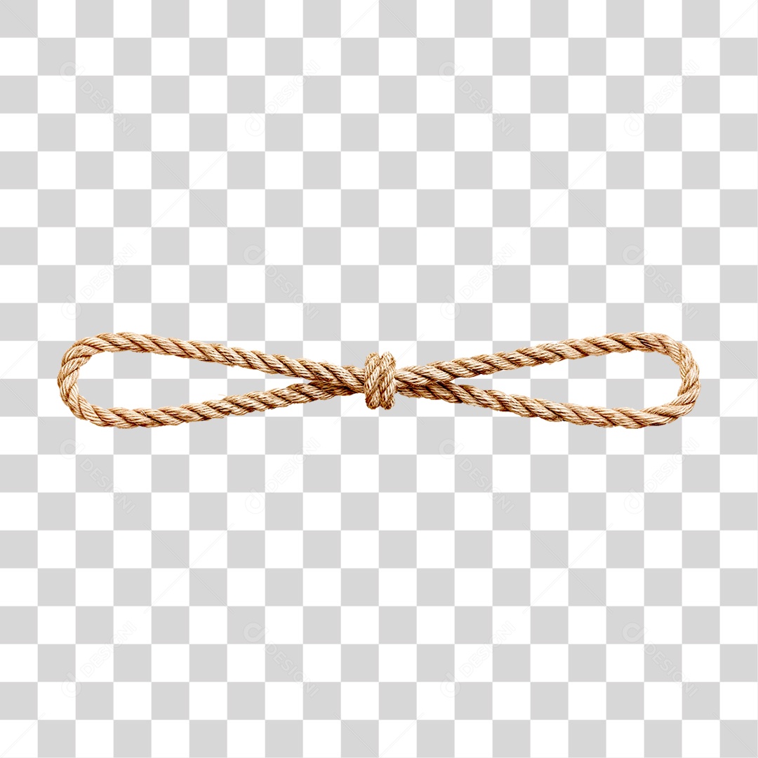 Corda de Fibra com Nó PNG Transparente