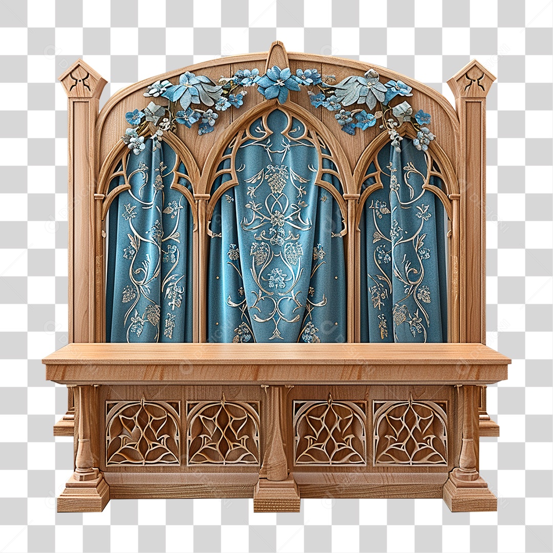 Capela Oratória de Madeira PNG Transparente