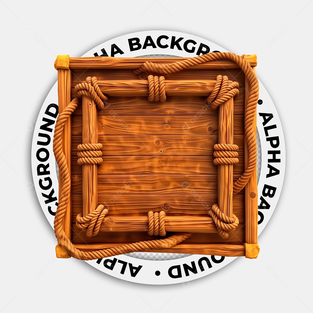 Wooden Board 3D Element for PSD Composition