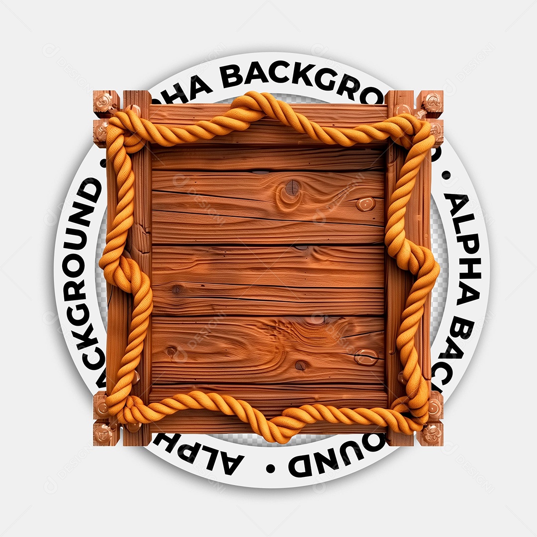 Placa de Madeira Elemento 3D para Composição PSD