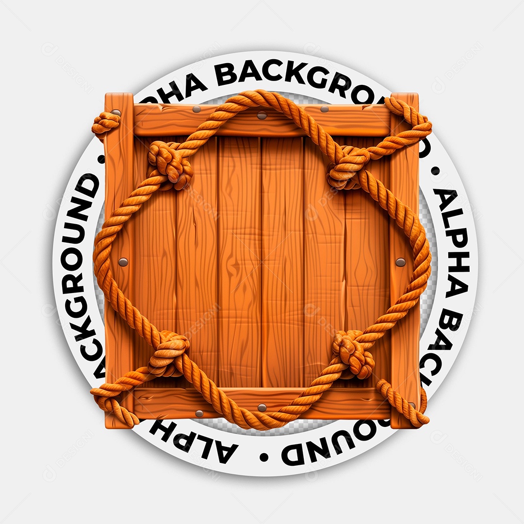 Placa de Madeira Elemento 3D para Composição PSD