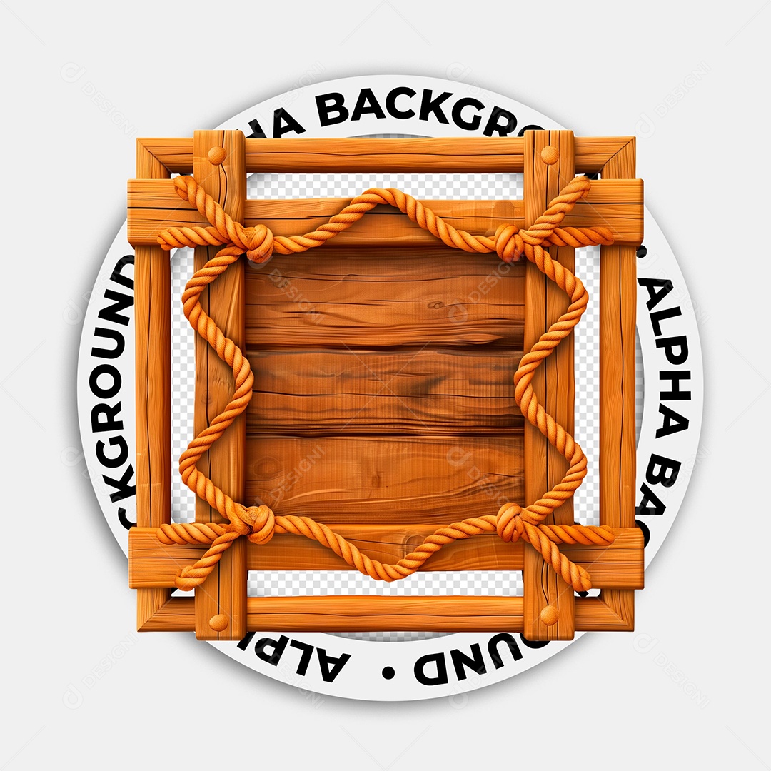 Placa de Madeira Elemento 3D para Composição PSD