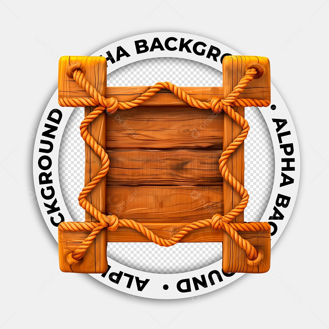 Placa de Madeira Elemento 3D para Composição PSD