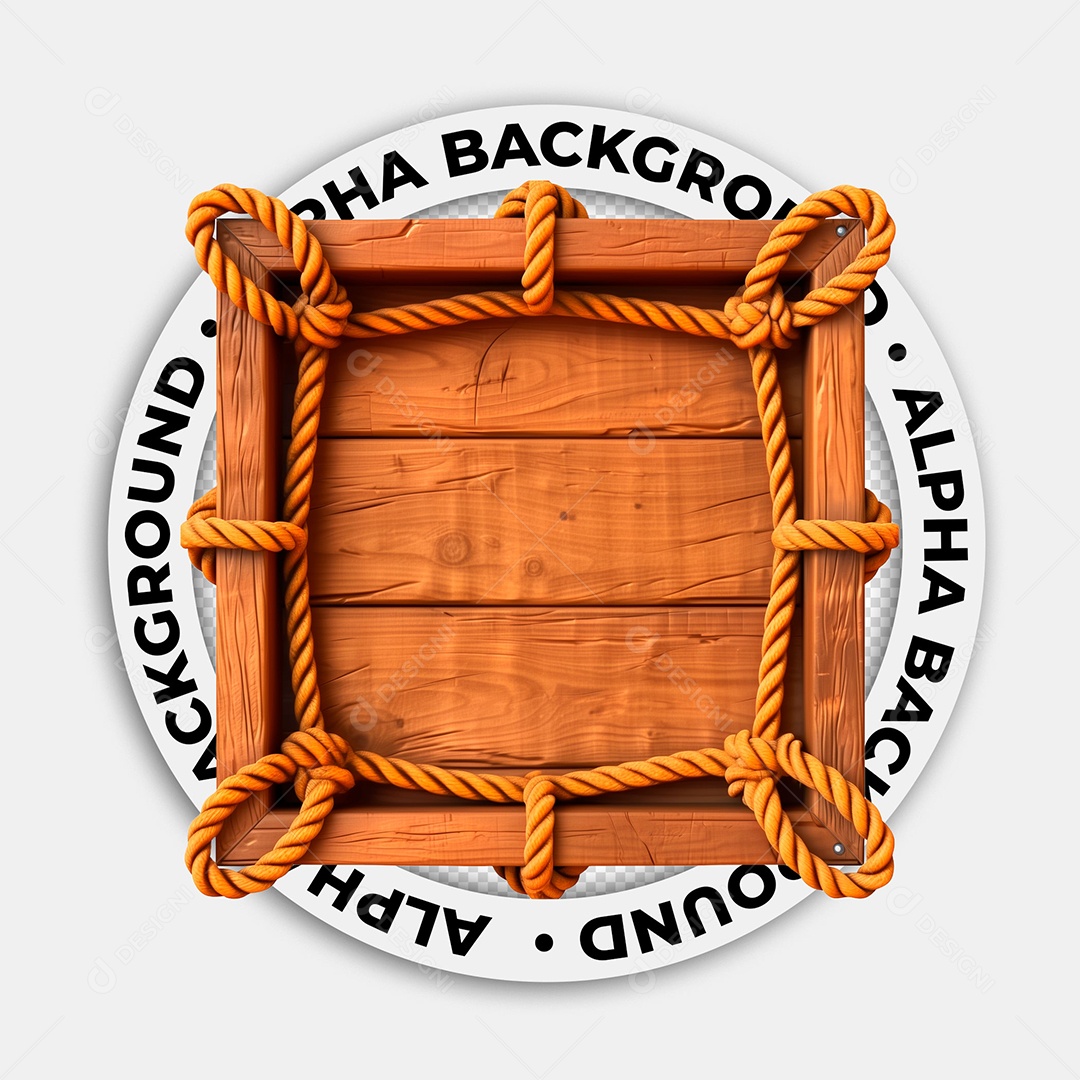 Placa de Madeira Elemento 3D para Composição PSD