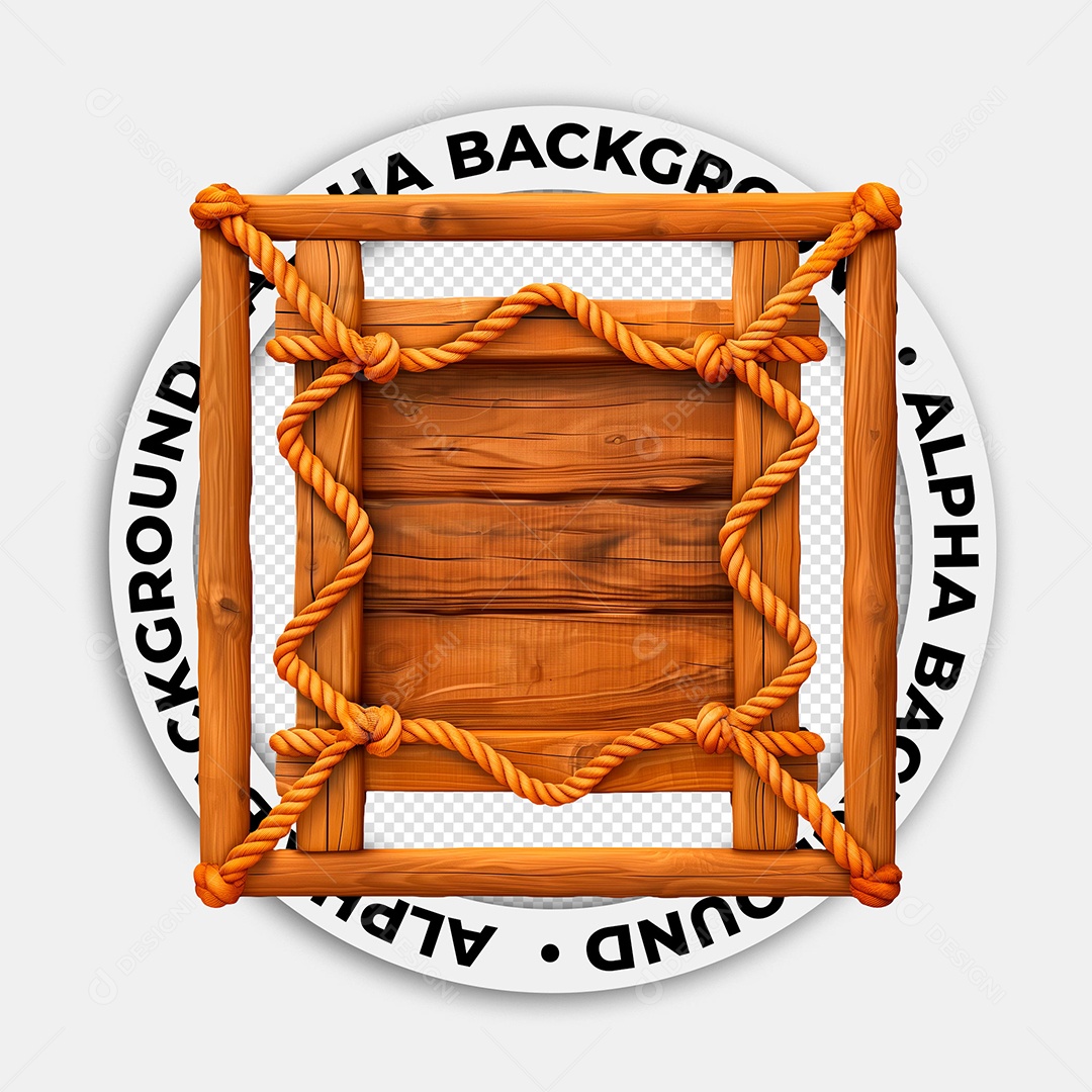 Placa de Madeira Elemento 3D para Composição PSD