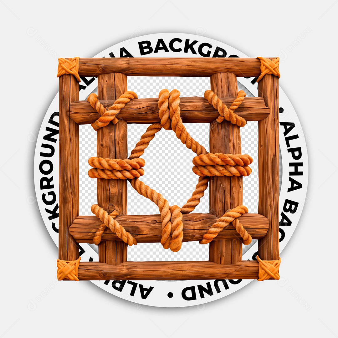 Placa de Madeira Elemento 3D para Composição PSD