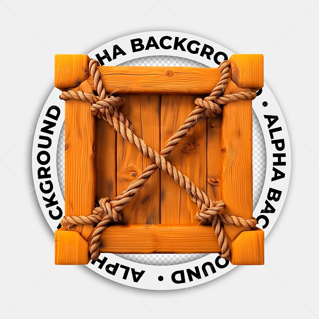 Placa de Madeira Elemento 3D para Composição PSD