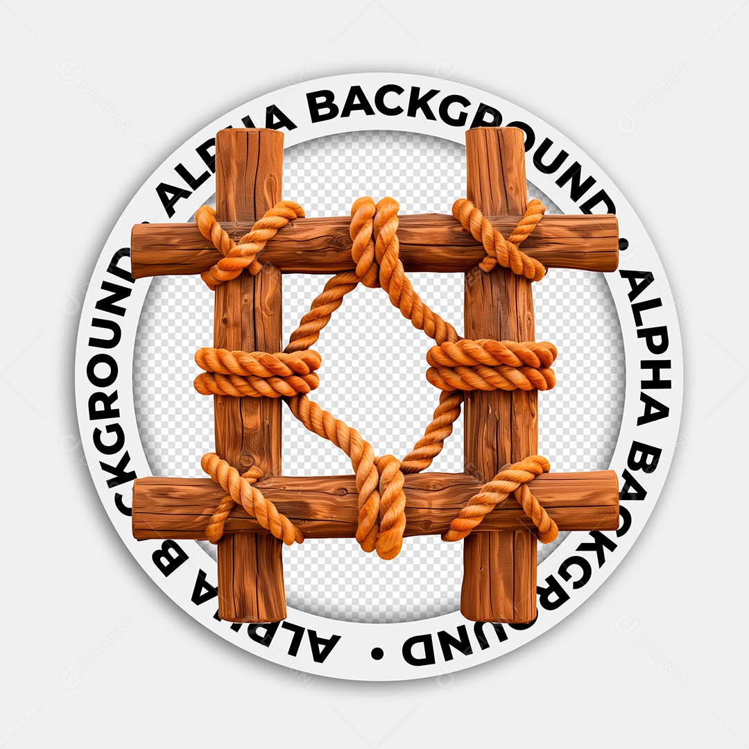 Placa de Madeira Elemento 3D para Composição PSD