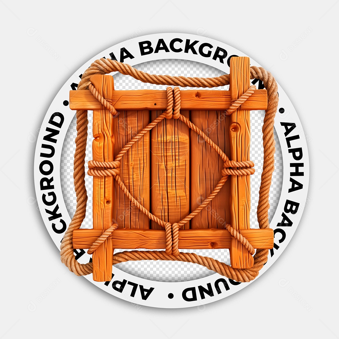 Wooden Board 3D Element for PSD Composition