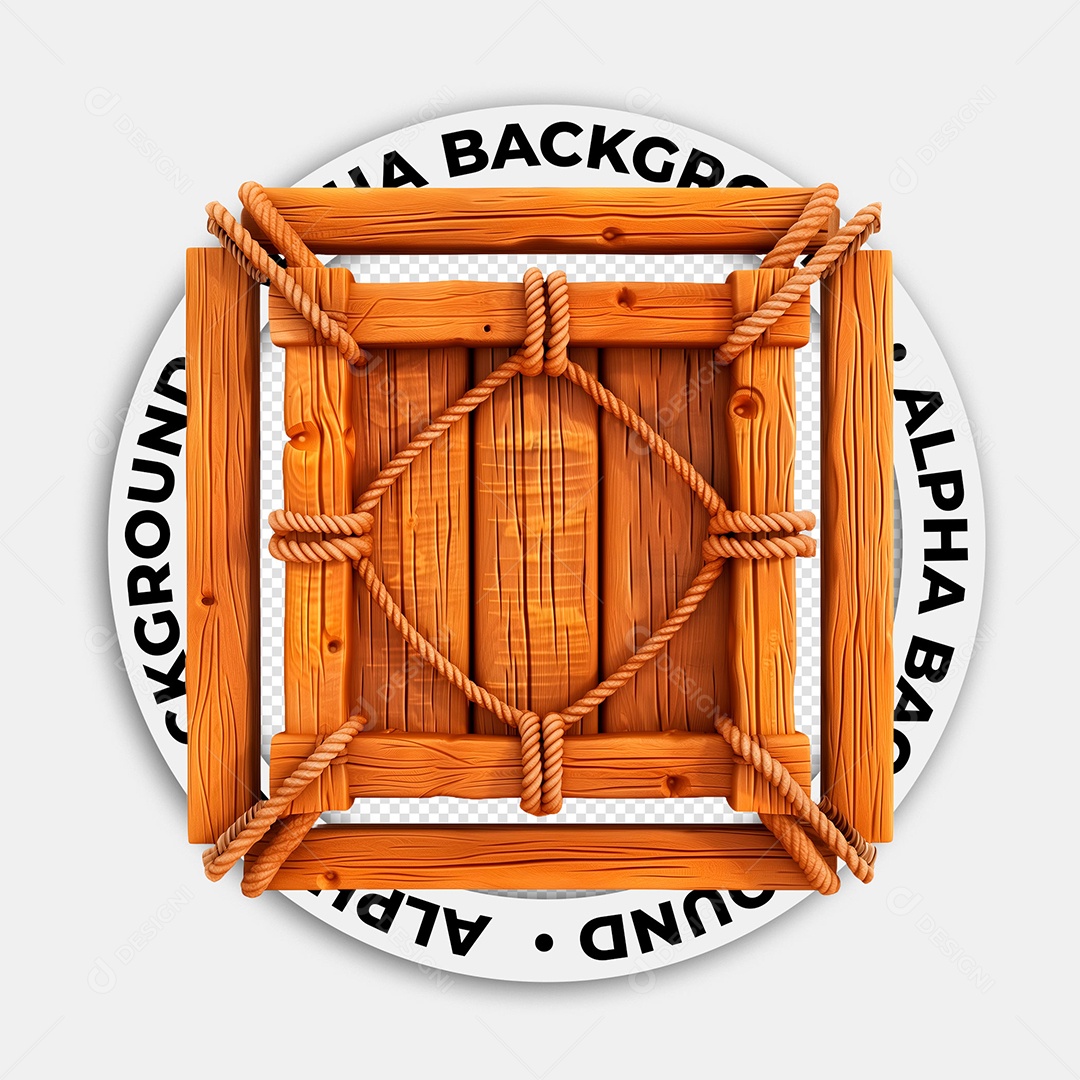 Placa de Madeira Elemento 3D para Composição PSD