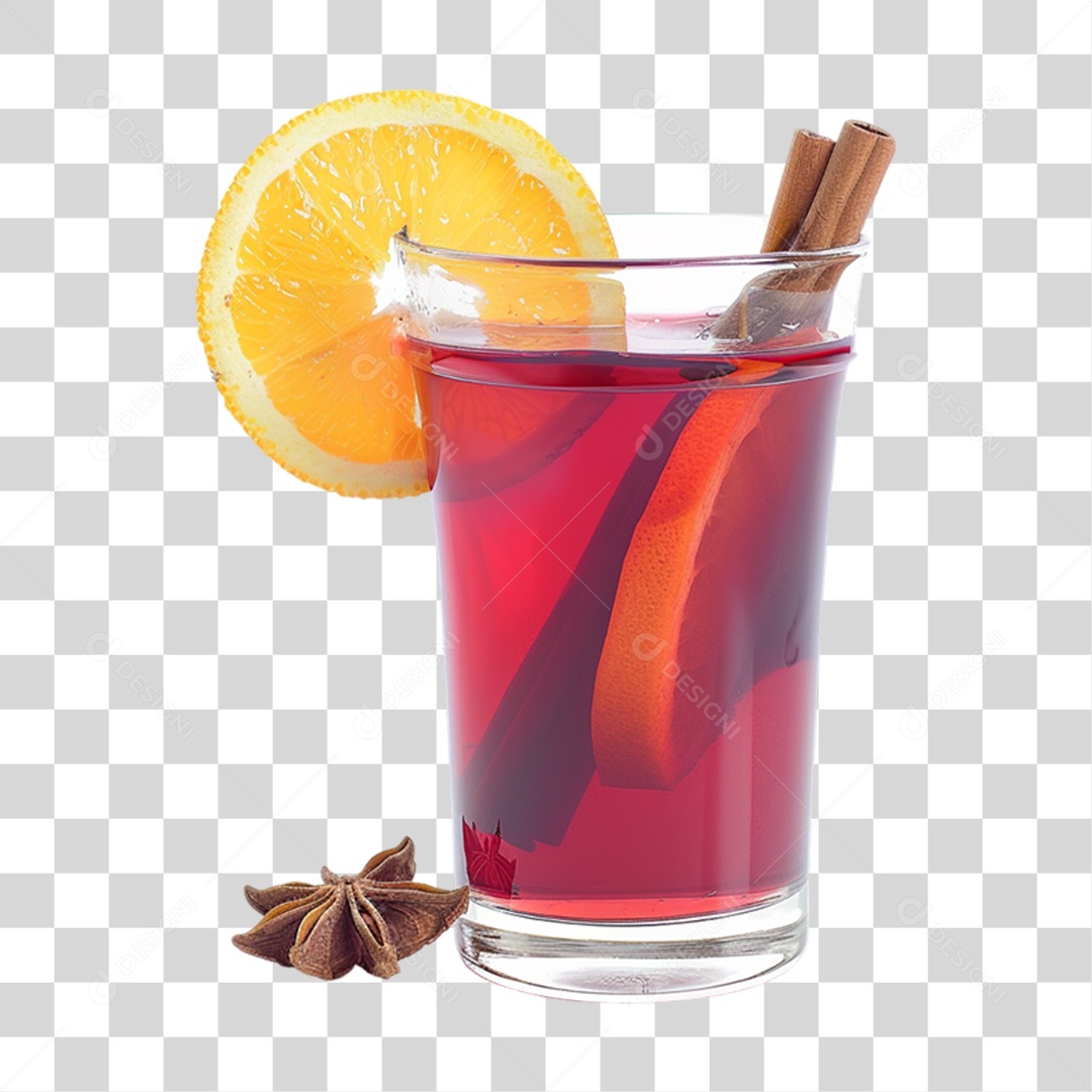 Chá Quente em Copo de Vidro PNG Transparente