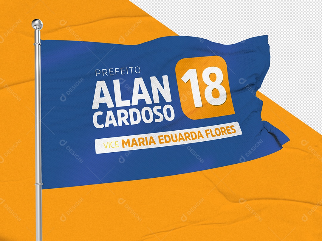Mockup Bandeira Campanha Politica