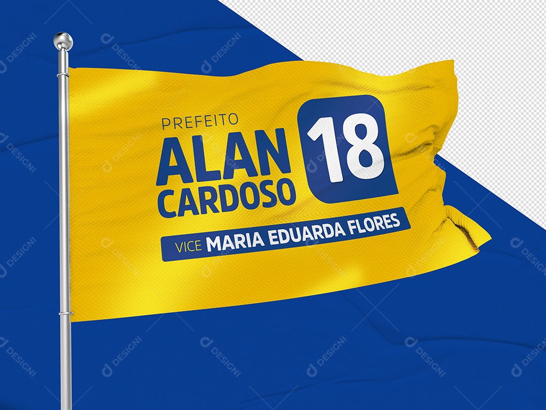 Mockup Bandeira Campanha Politica
