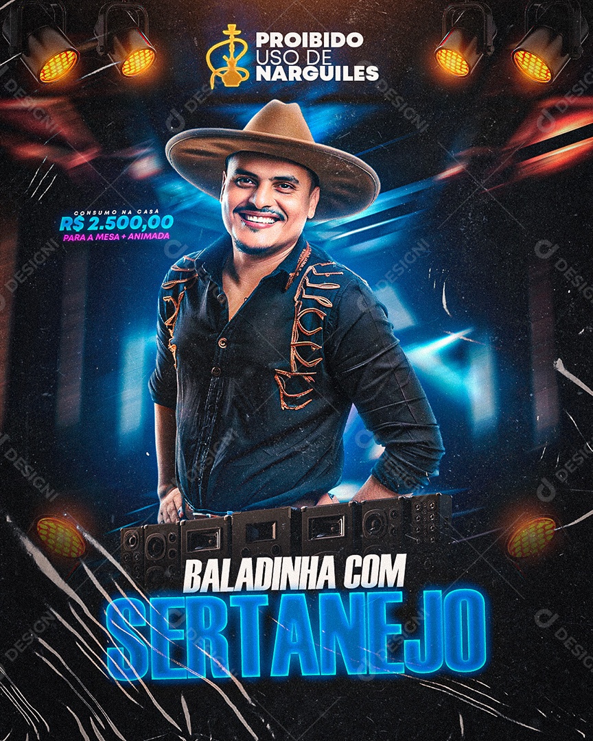 Flyer Baladinha com Sertanejo Social Media PSD Editável