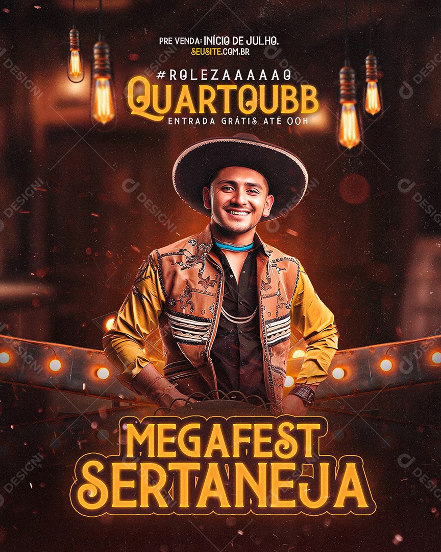 Mega Fest Country Social Media PSD Editable Flyer