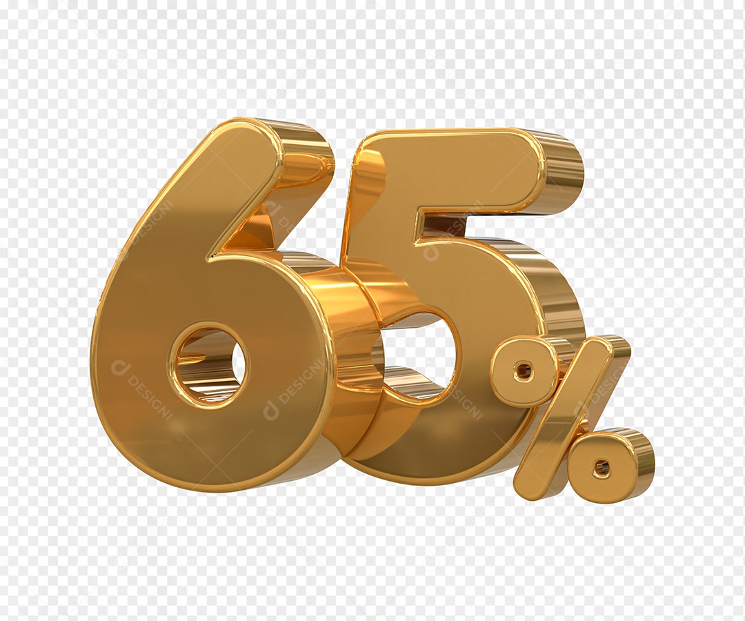 Número 65% Desconto Elemento 3D para Coposição PSD