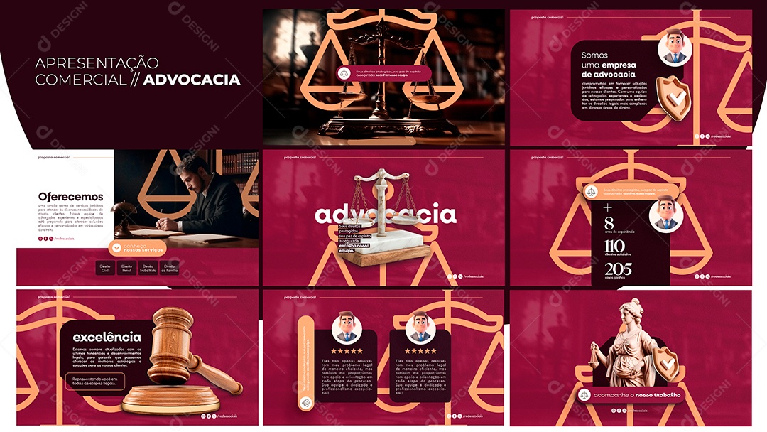 Apresentação Comercial Advocacia PSD Editável