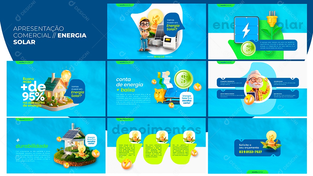 Apresentação Comercial Energia Solar PSD Editável