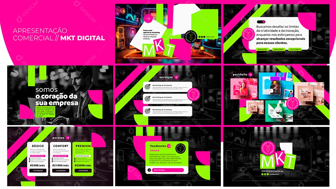 Apresentação Comercial Marketing Digital PSD Editável