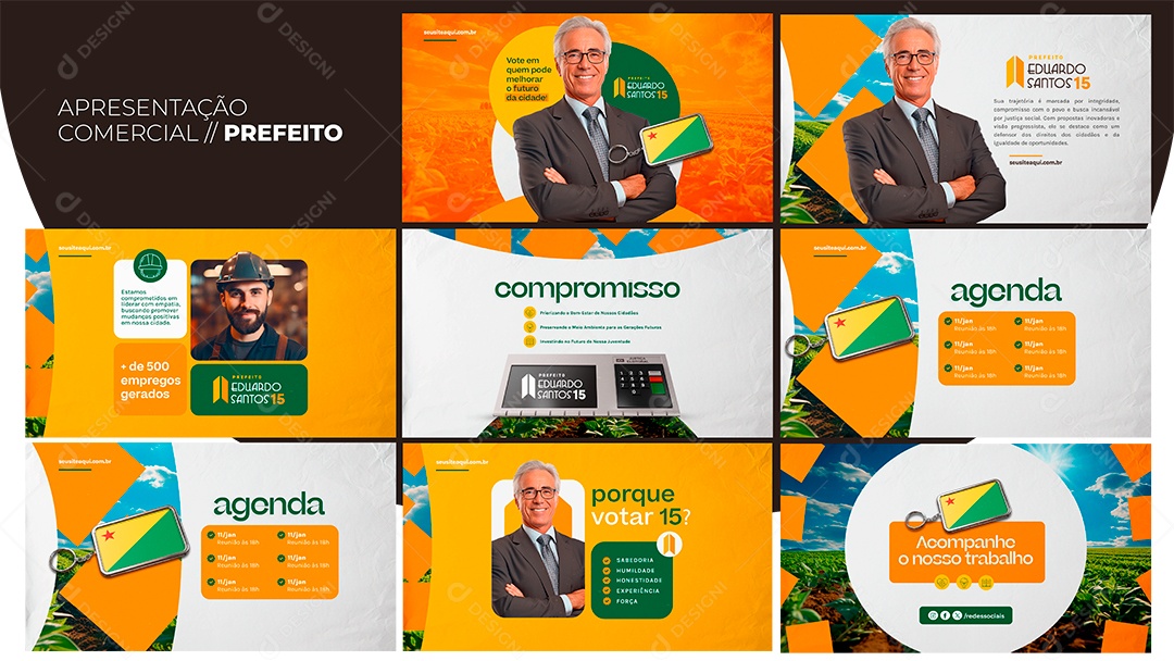 Apresentação Comercial Prefeito Educação PSD Editável
