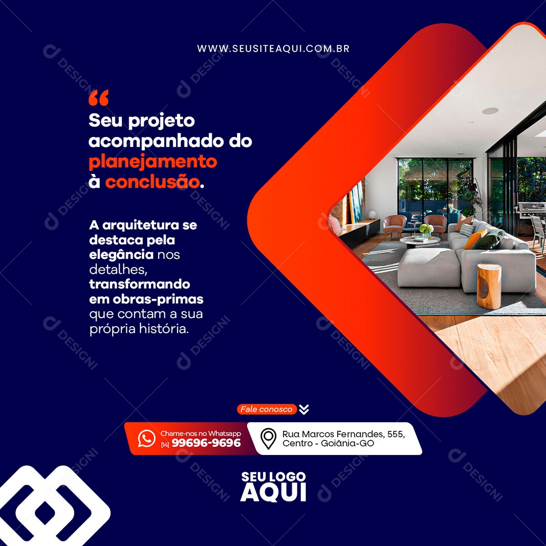 Arquiteto Projetos e Construções Social Media PSD Editável