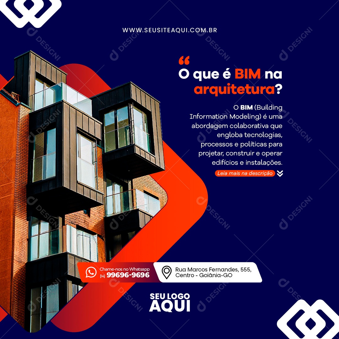 Arquiteto Projetos e Construções Social Media PSD Editável