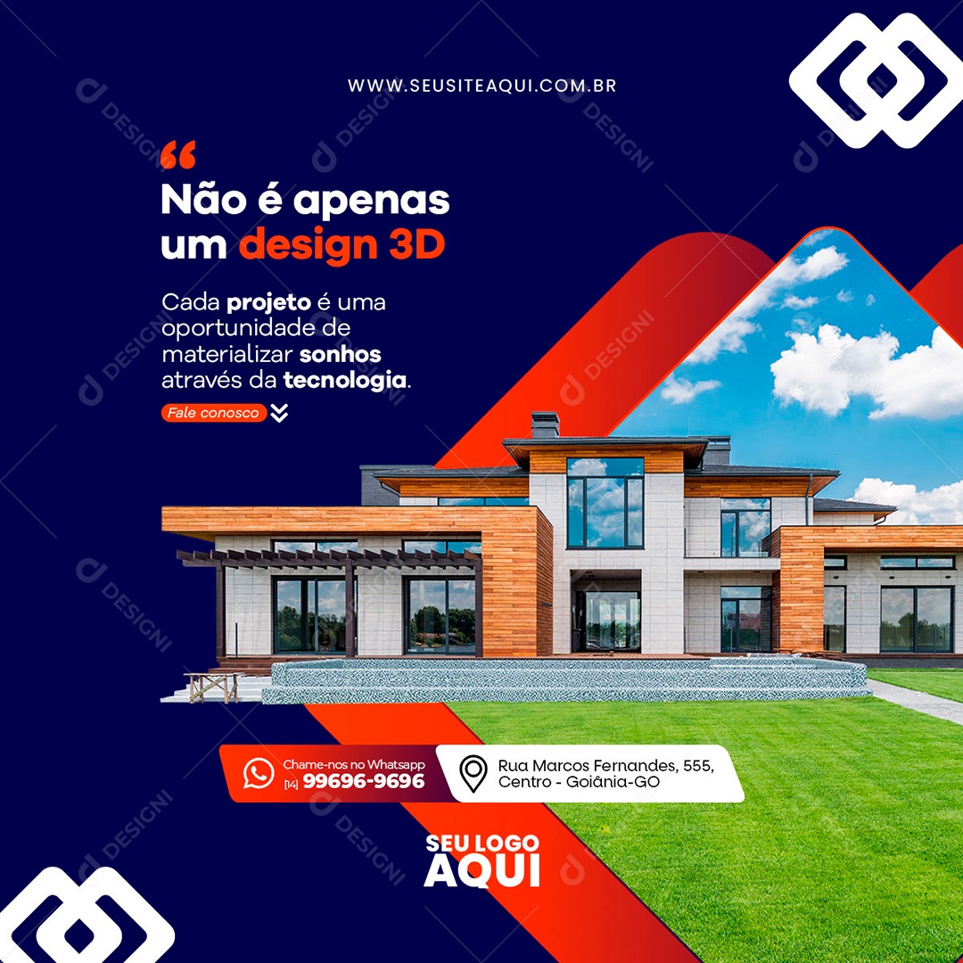 Arquiteto Projetos e Construções Social Media PSD Editável