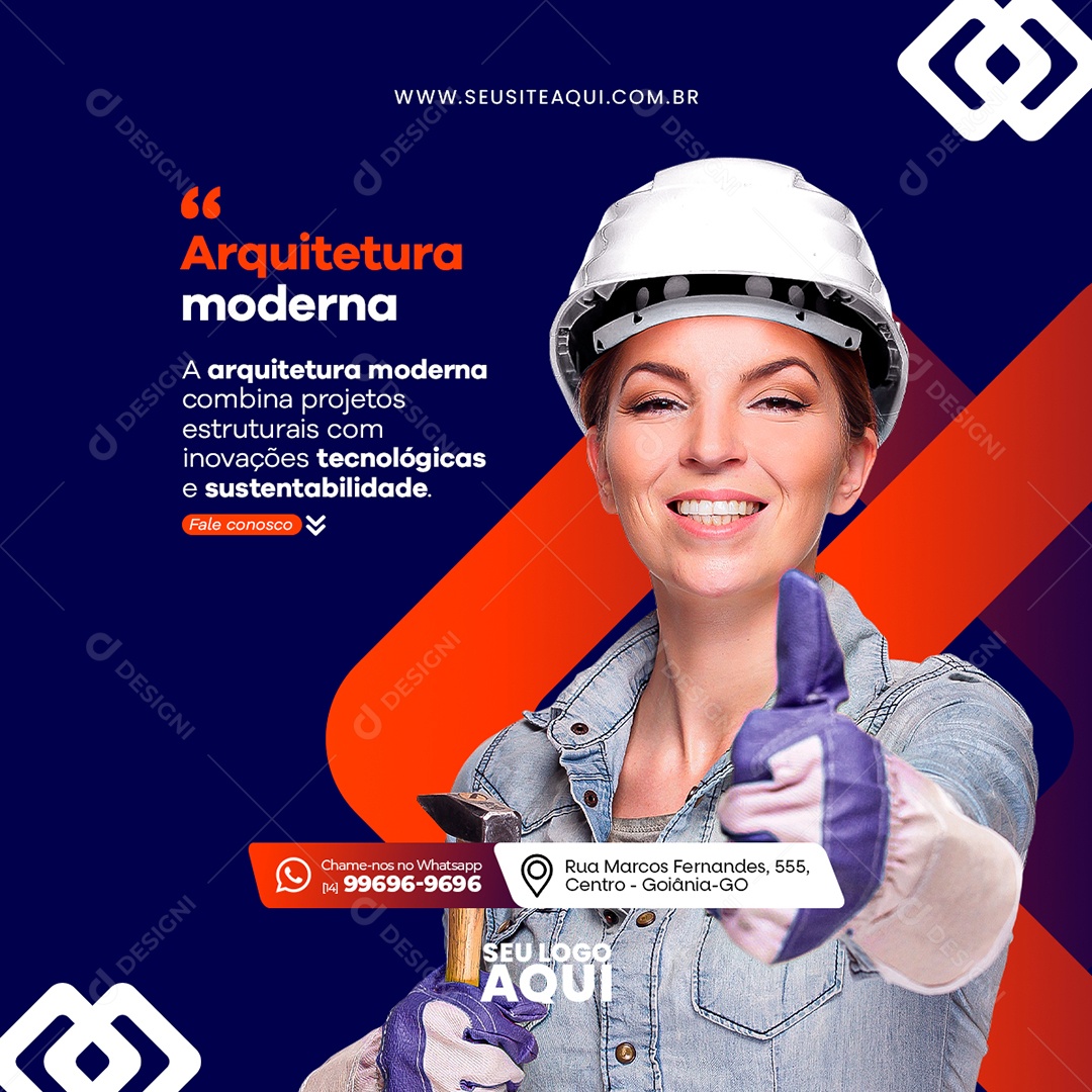 Arquiteto Projetos e Construções Social Media PSD Editável