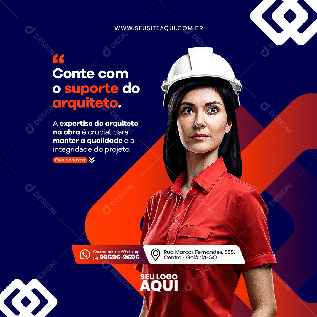 Arquiteto Projetos e Construções Social Media PSD Editável