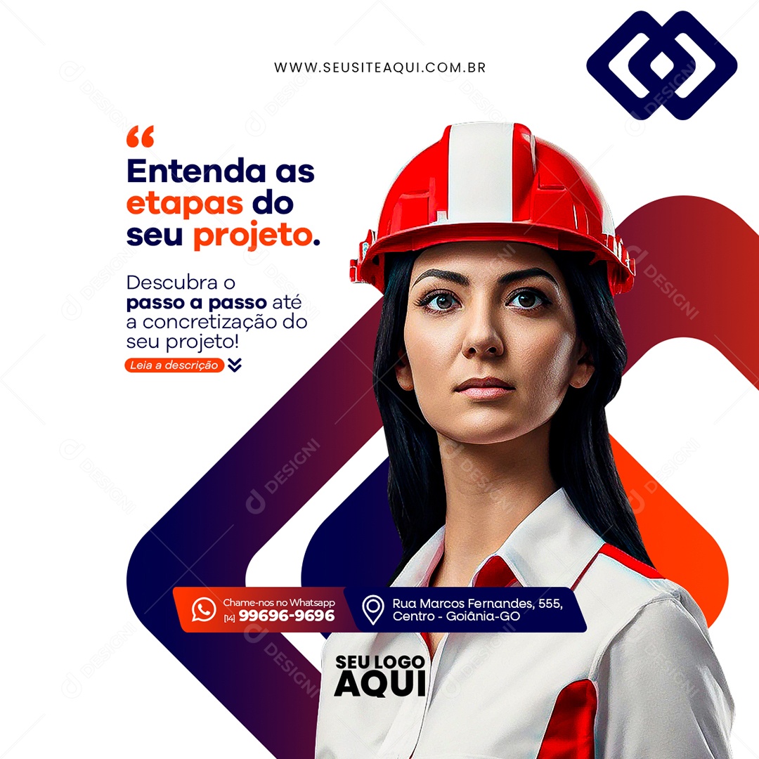 Arquiteto Projetos e Construções Social Media PSD Editável