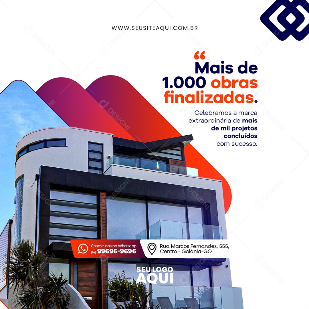 Arquiteto Projetos e Construções Social Media PSD Editável