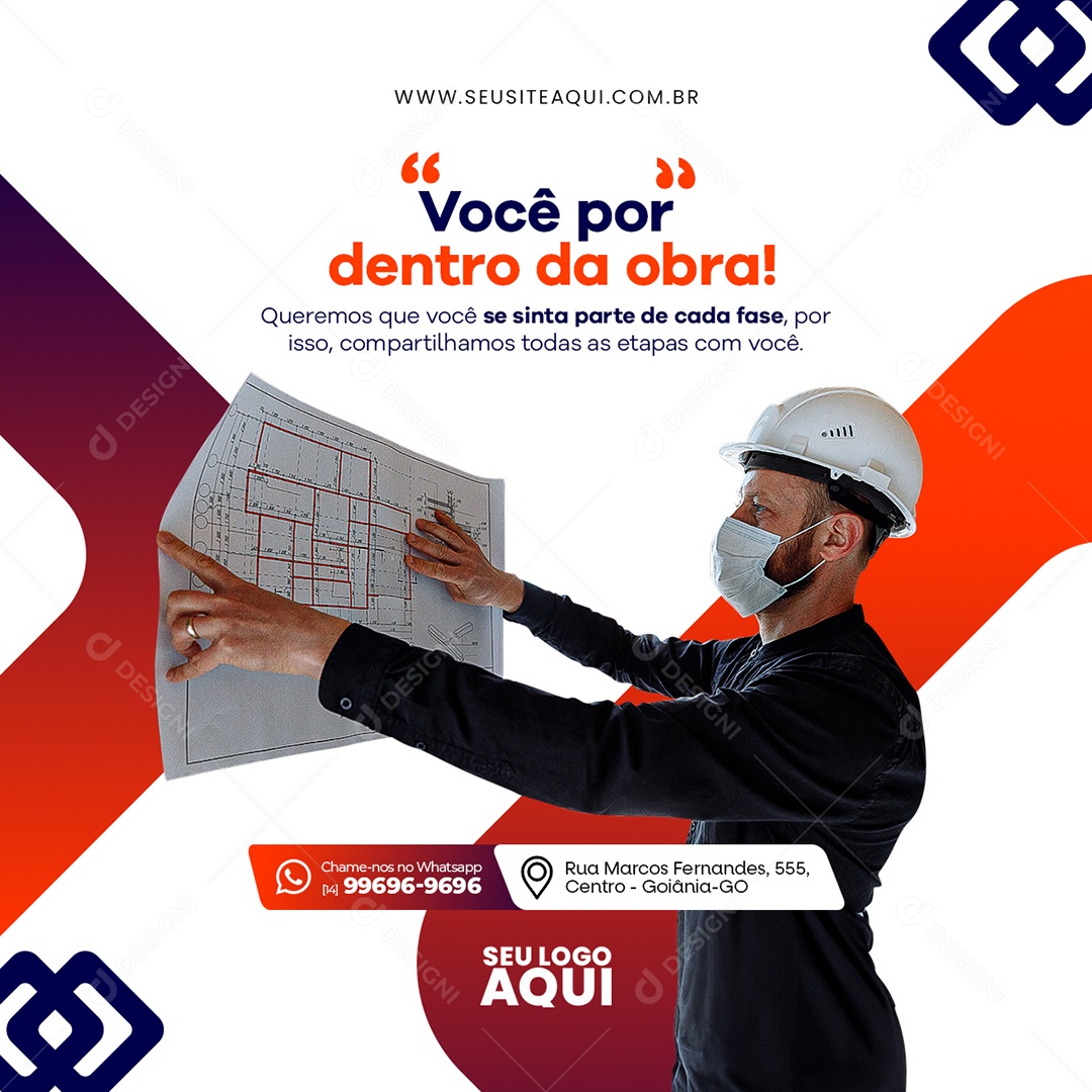 Arquiteto Projetos e Construções Social Media PSD Editável