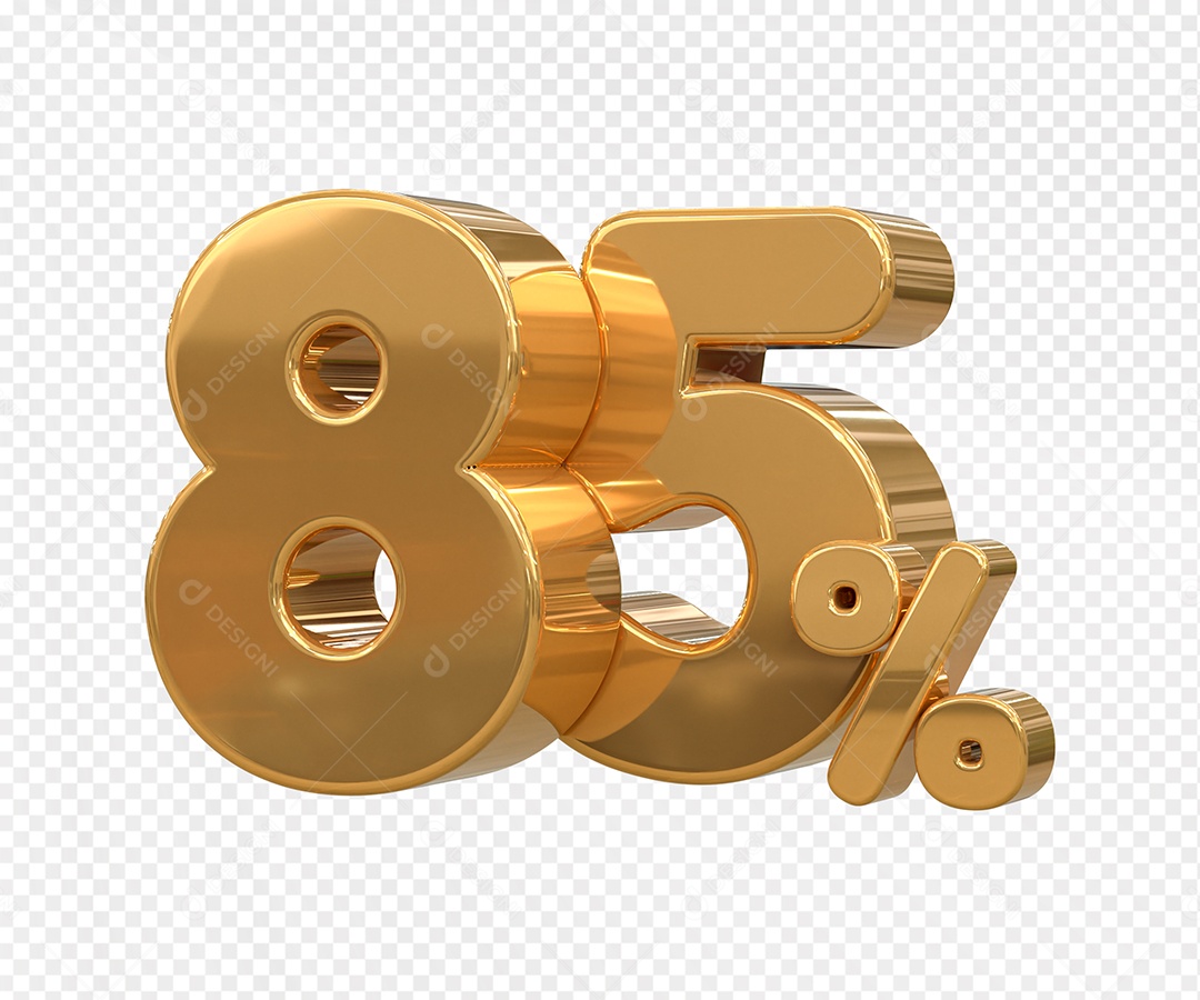 Número 85% Desconto Elemento 3D para Coposição PSD
