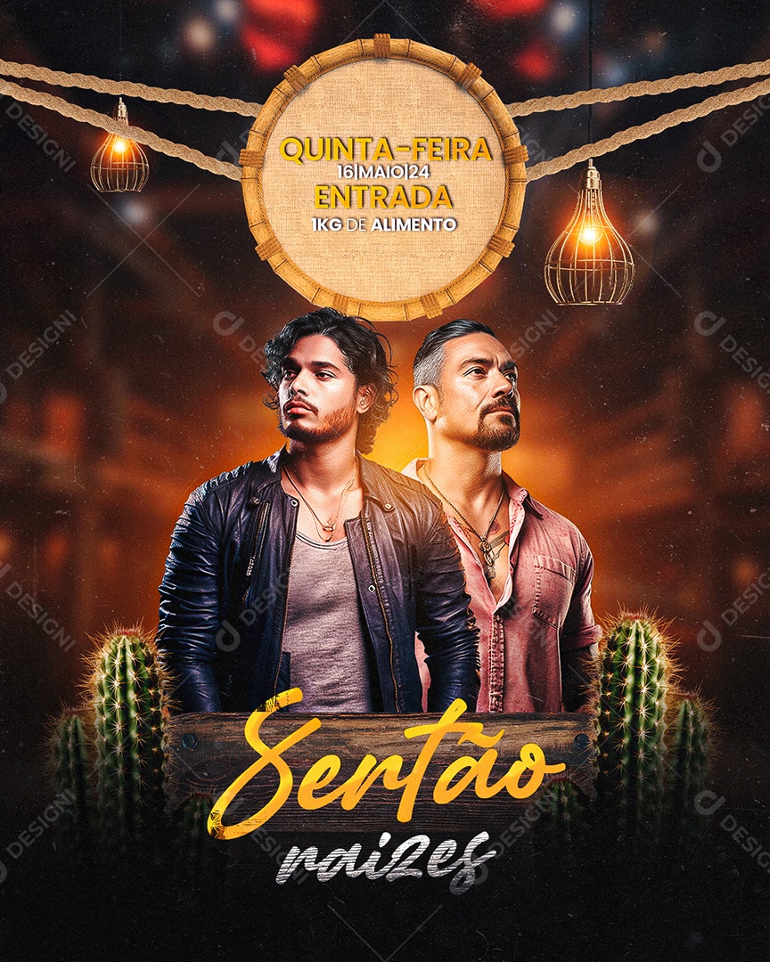 Flyer Sertão Raizes Social Media PSD Editável