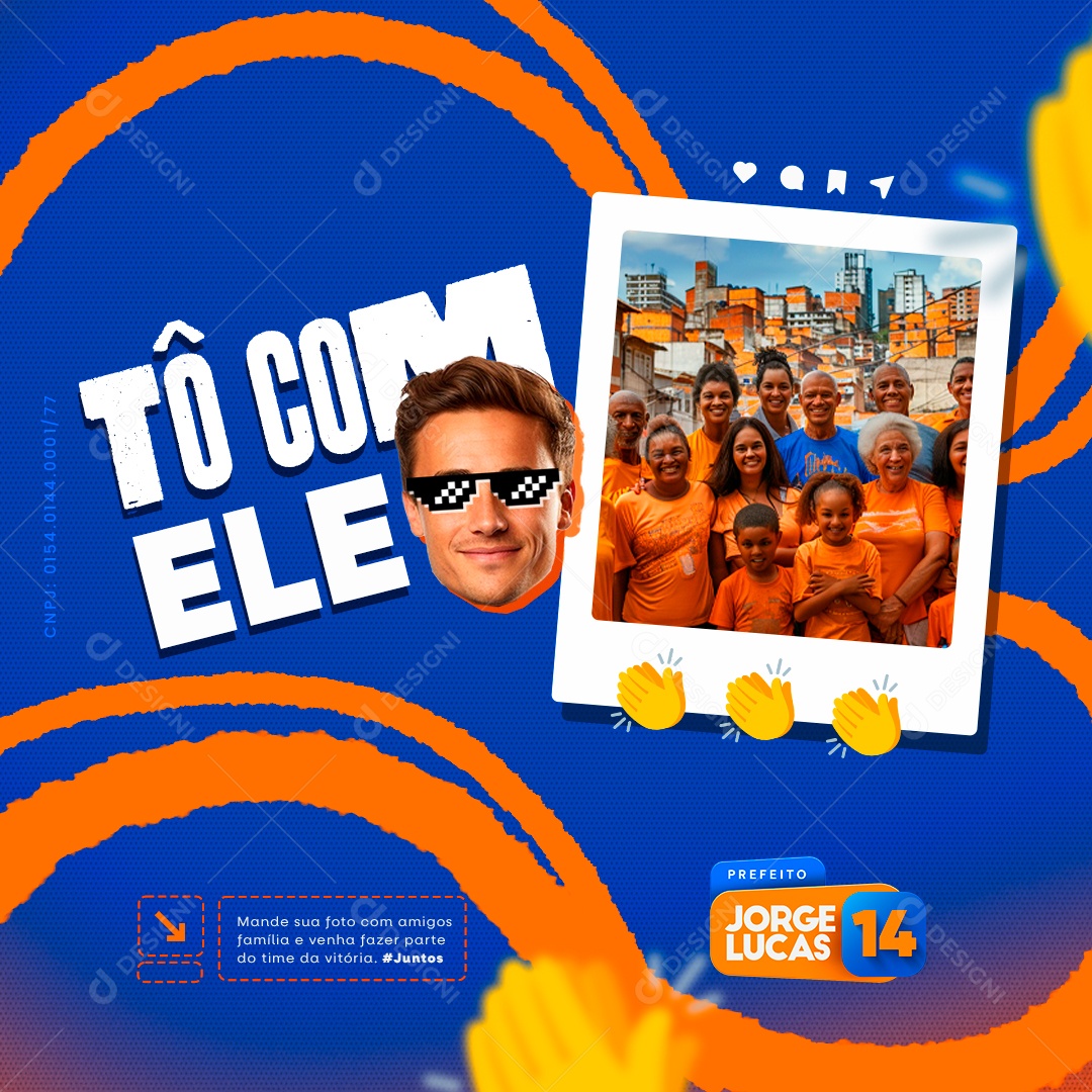 Política To com Ele Social Media PSD Editável