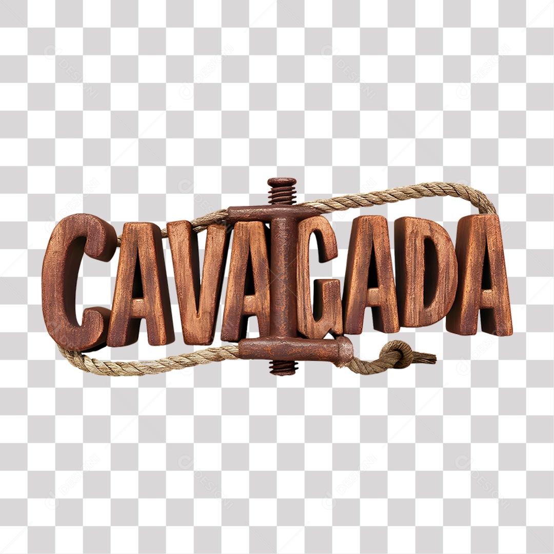 Cavalgada Selo 3D para Composição PNG Transparente