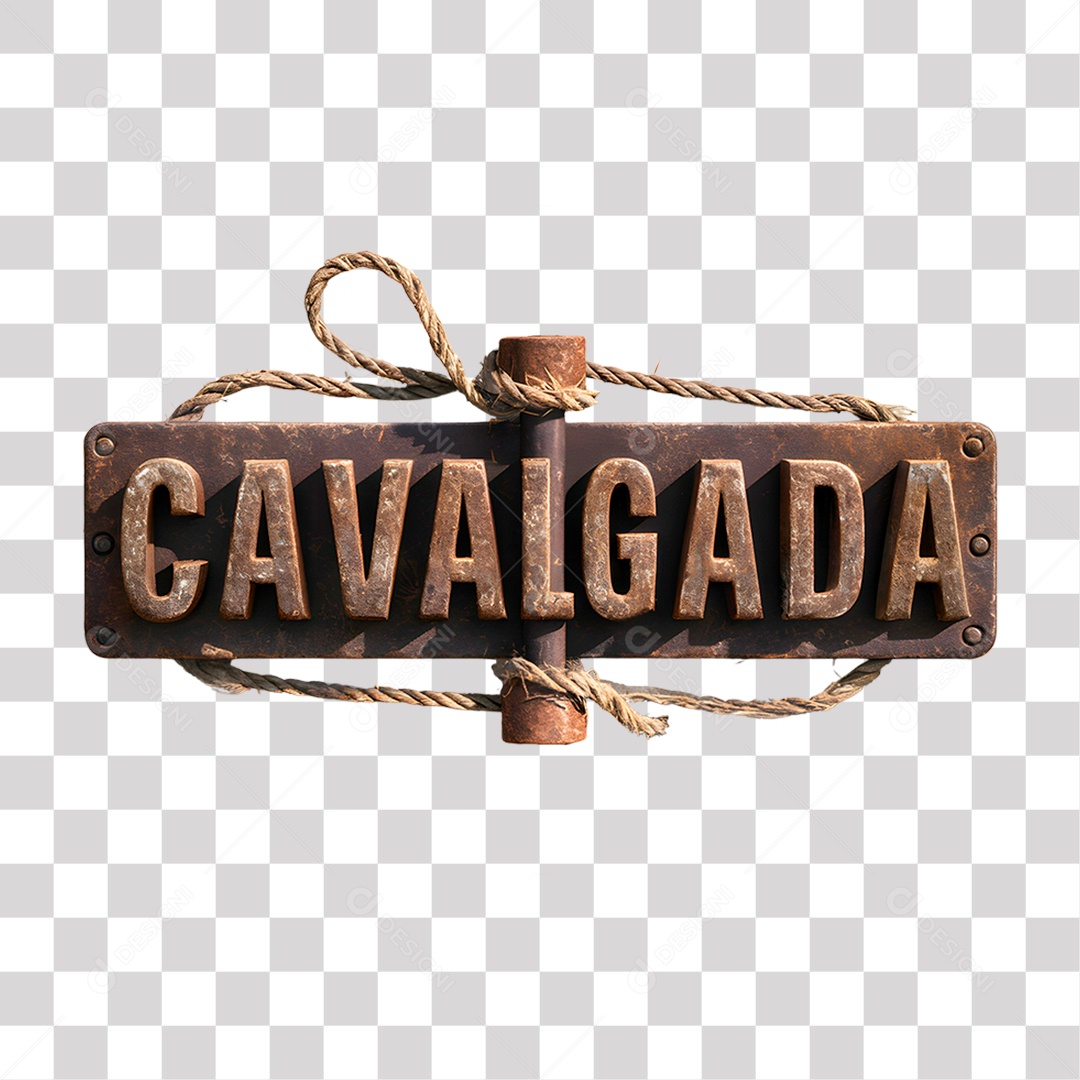 Cavalgada Selo 3D para Composição PNG Transparente