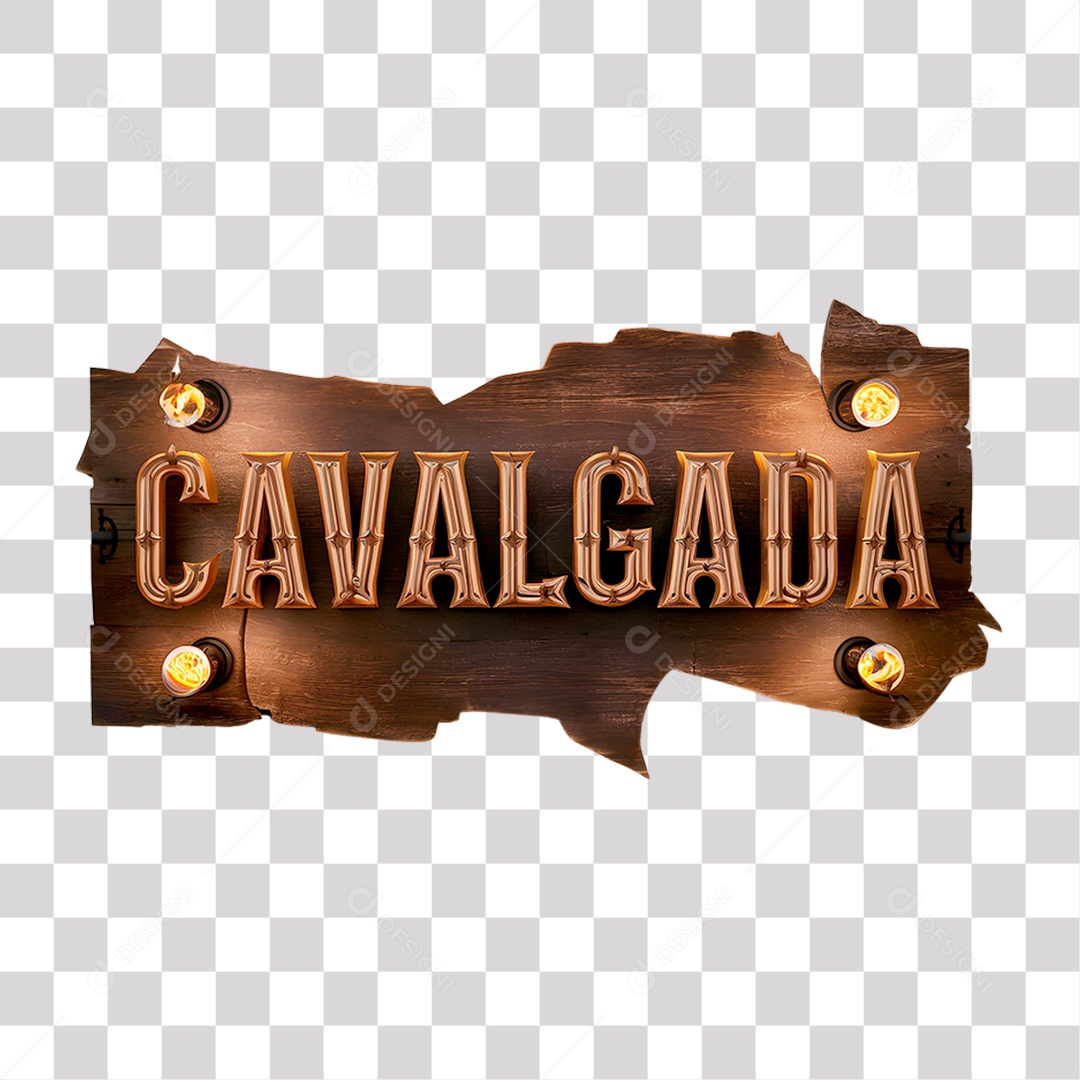 Cavalgada Selo 3D para Composição PNG Transparente