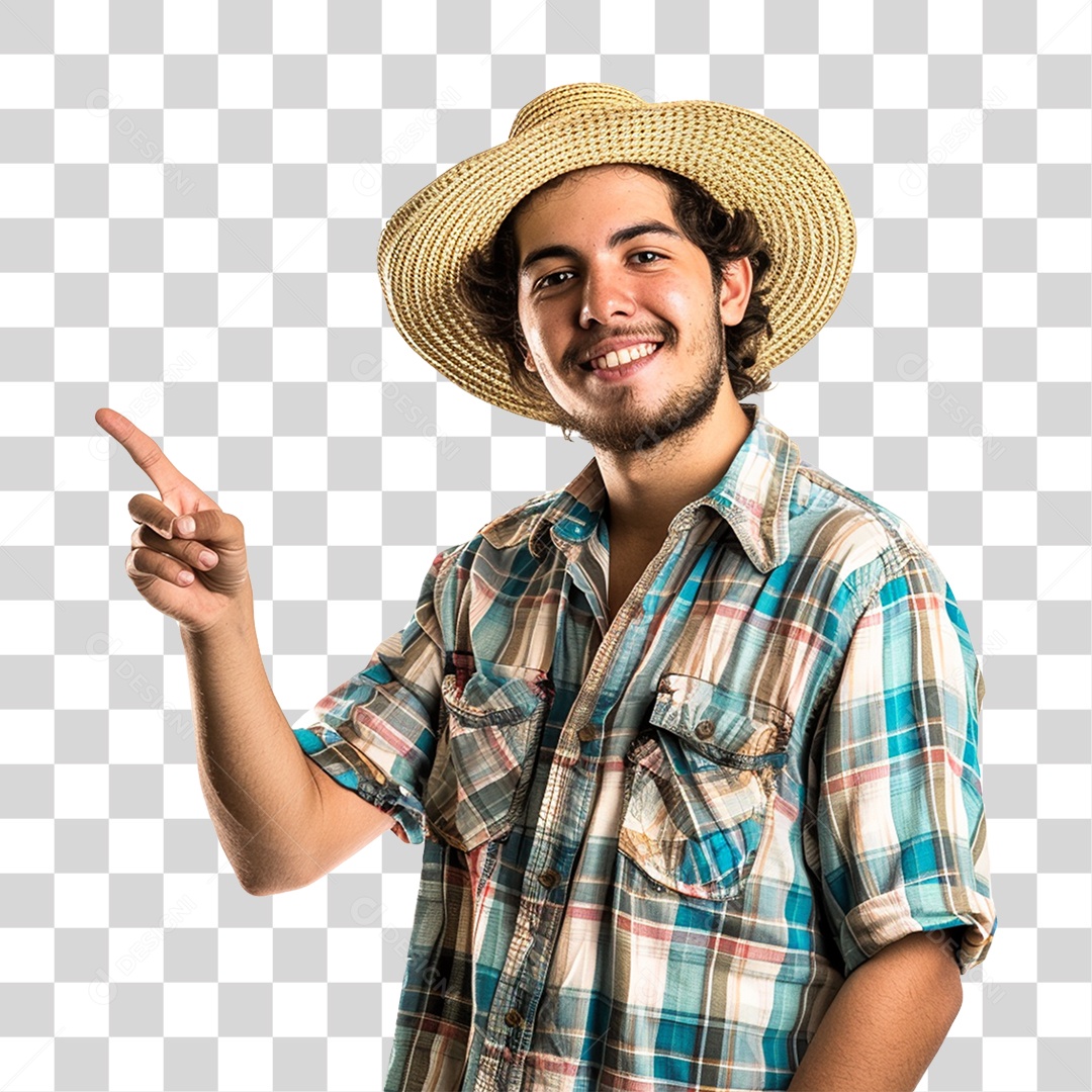 Man in Junina Party Clothes Transparent PNG