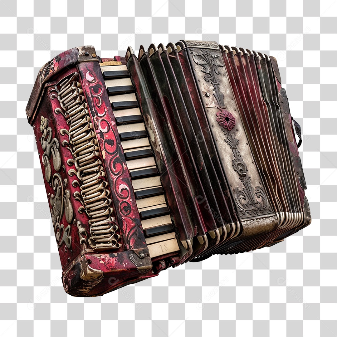 Instrumento Sanfona PNG Transparente