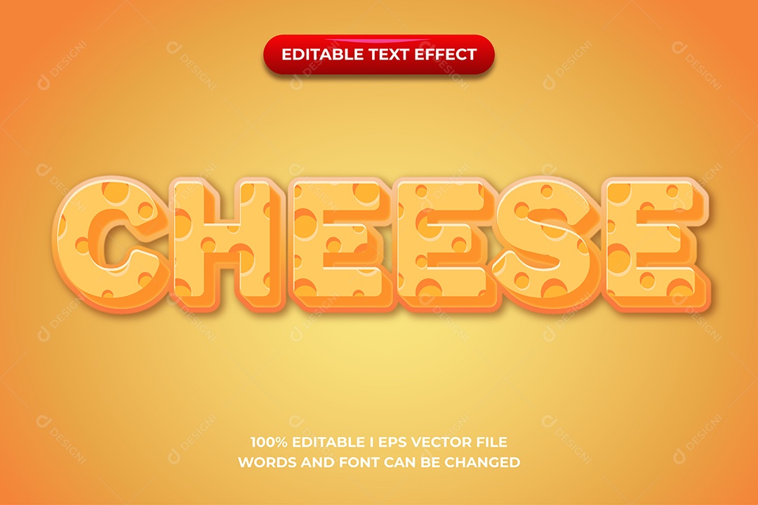 Efeito de Texto Ilustração Vetor EPS Editável